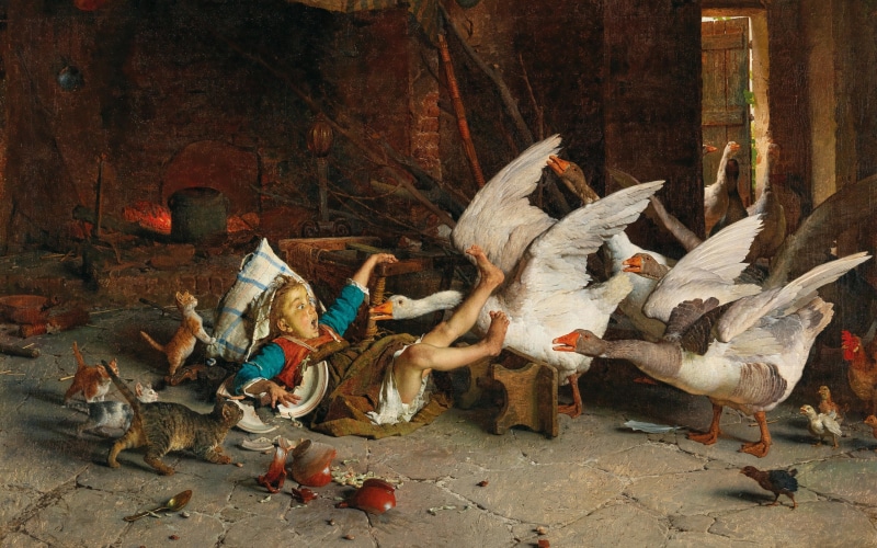 4K, oil on canvas, Italian artist, Italian painter, Surprise!, Gaetano Chierici, Surprised!, 1888
