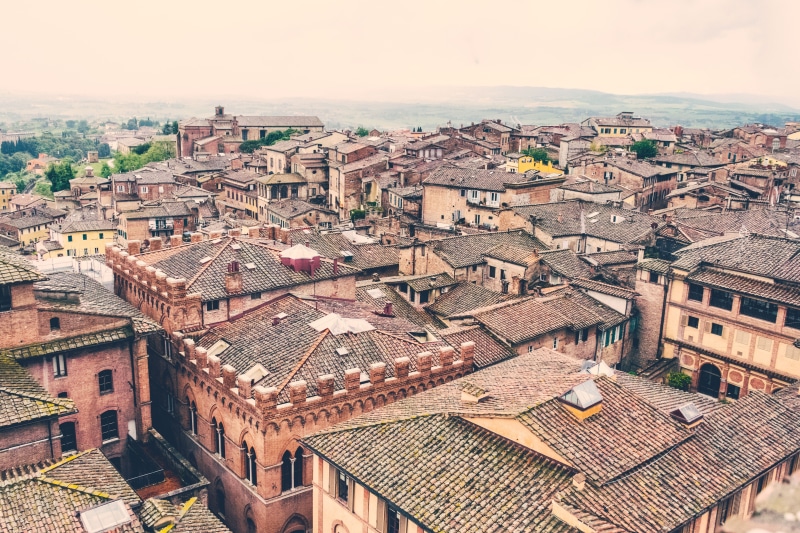 crowd, travel destinations, townscape, scenery, community, roof Tile, old, buildings, ancient, florence - Italy, high angle view, building, city, daytime