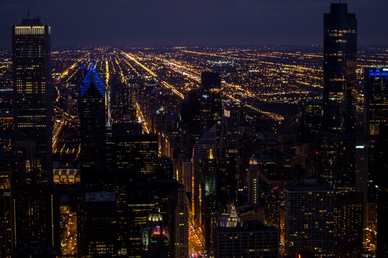 2K, lights, crowd, fancy, nightlife, skyscraper, aerial, architecture, building, illuminated, chicago, office building exterior, cityscape, city, financial district