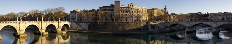 housing, rome, nature, day, built structure, mansion, building, palace, 8K, bridge, water, bridge - man made structure, outdoors, clear sky, river, town