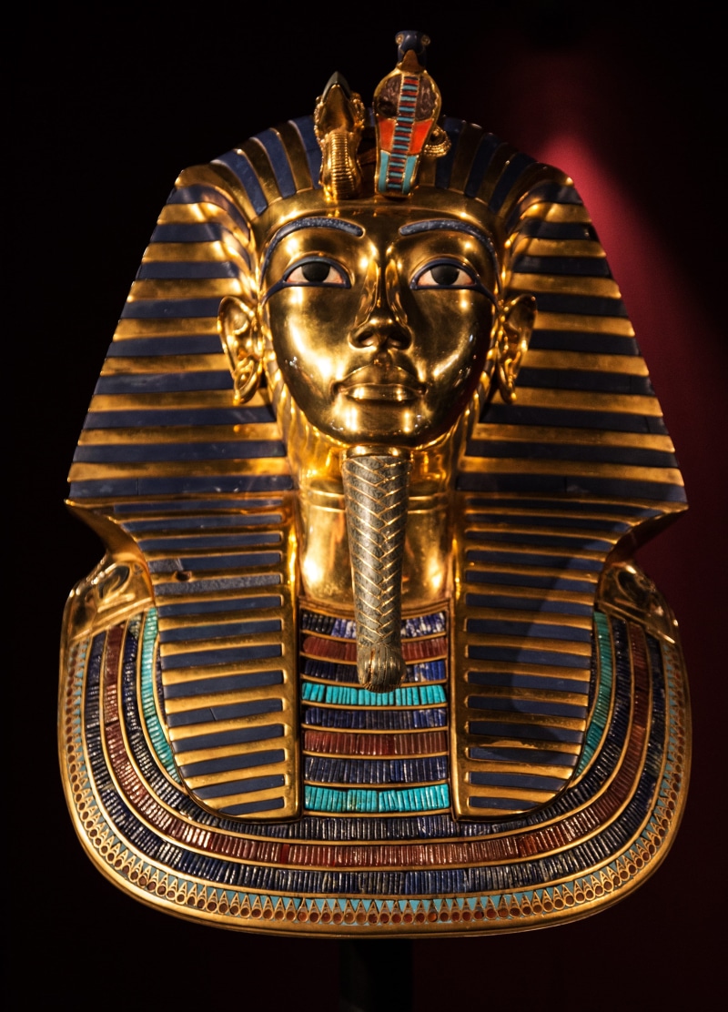 ornate, tutankhamun, indoors, gold, object, religion, the past, architecture, statue, history, metal, egypt, mystery, spirituality, belief, rich, studio shot
