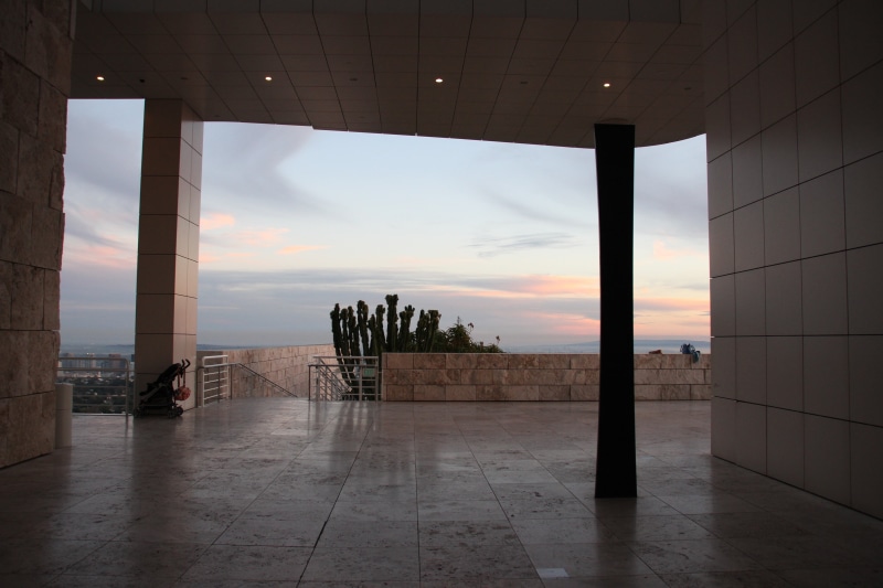 modern, architectural column, california, cloud - sky, architecture, window, tranquility, empty, scenics - nature, built structure, los angeles, 5K, getty center