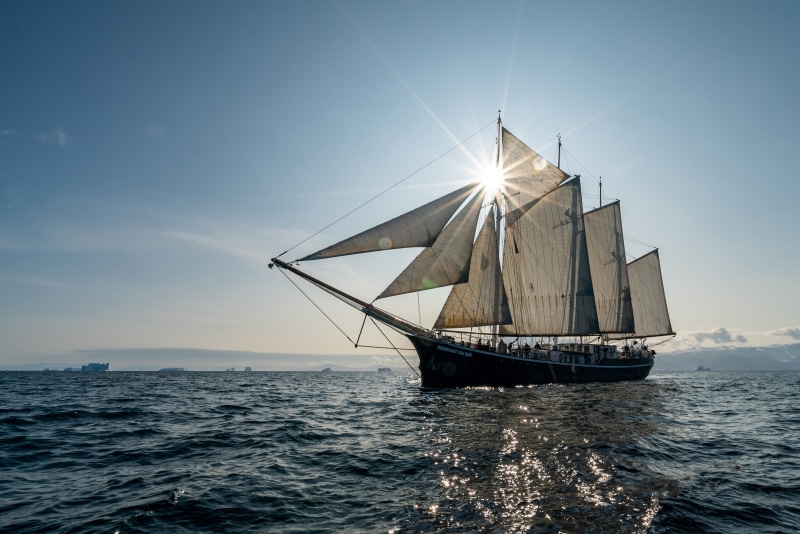 sea, Rembrandt van Rijn, sailboat, schooner, 4K