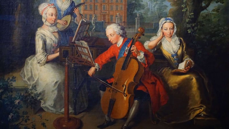 oil on canvas, violin, creative, females, adult, masterpiece, mid adult women, canvas, group of people, picture, clothing, paint, oil, painting, people