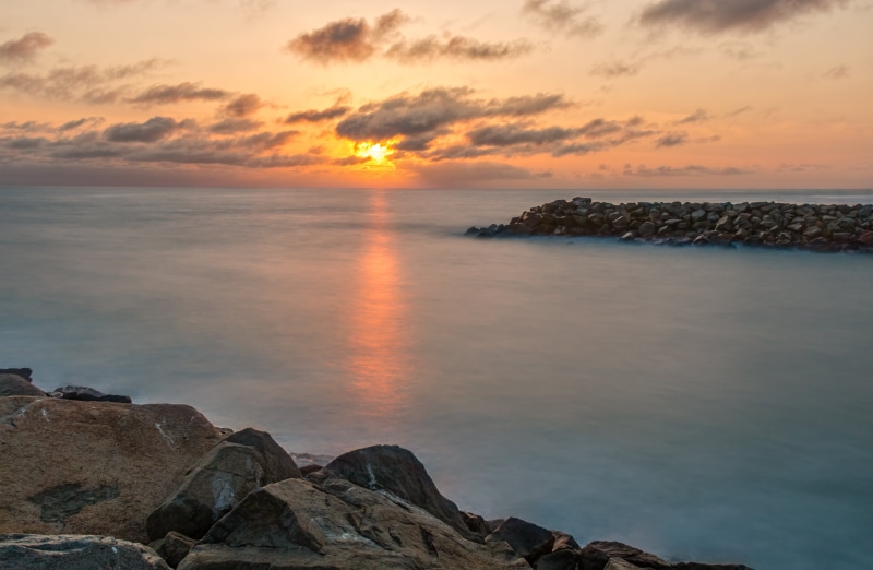 dusk, body, coastline, seascape, Canon, body of water, sunset, water, West Coast, sea, shoreline, rock - Object, best coast, scenics, California, nature