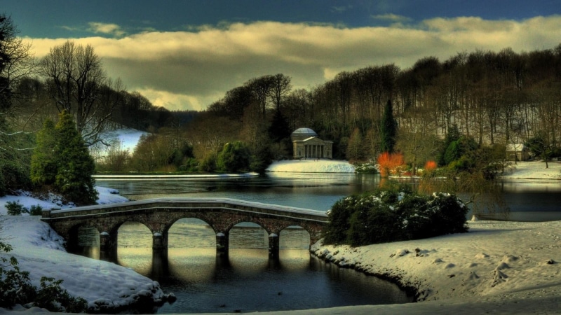 arch, wiltshire, winter, river, connection, garden, water, england, outdoors, sky, arch bridge, europe, park, bridge - man made structure, built structure