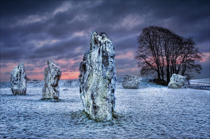 uk, cold temperature, snow, scenics, forest, cloud - sky, scenics - nature, land, solid, winter, environment, wiltshire, water, beauty In Nature, mystery
