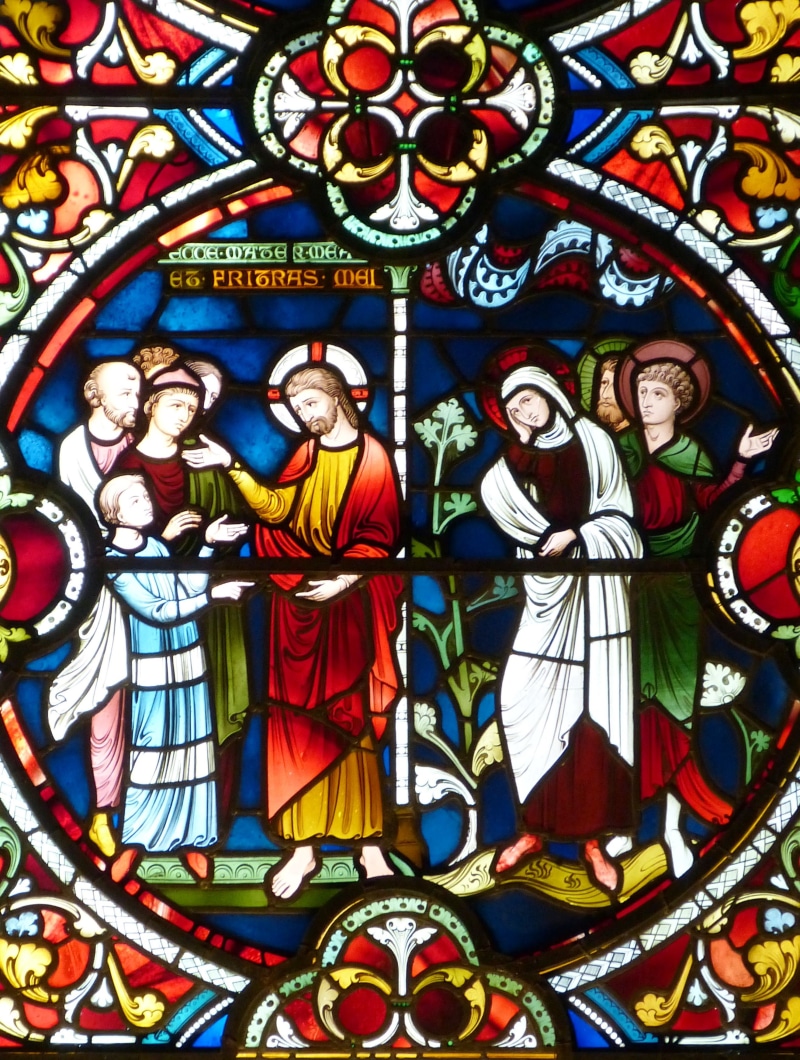 place of worship, lead glass, faith, historically, window, england, old window, male likeness, jesus, glass, bible, spirituality, 2K, no people, building