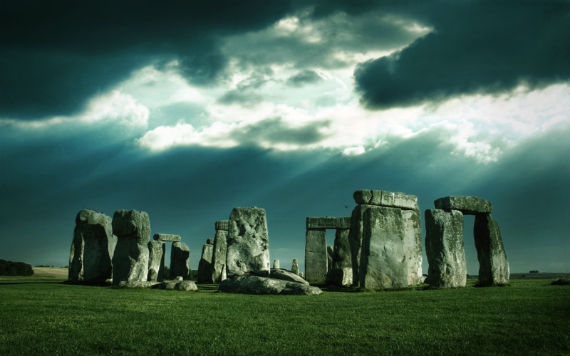 1080P, clouds, Stonehenge, landscape