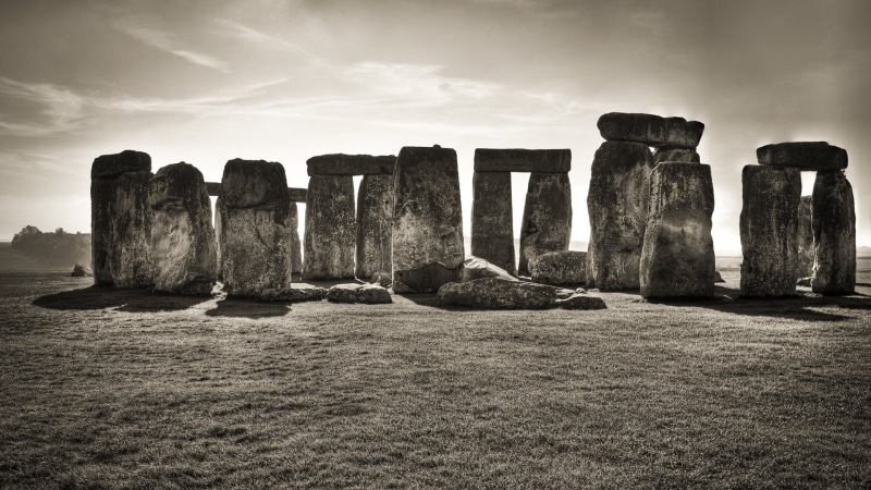 architectural column, stone material, ancient civilization, old ruin, history, ancient history, landscape, ruined, sky, travel destinations, Black and White