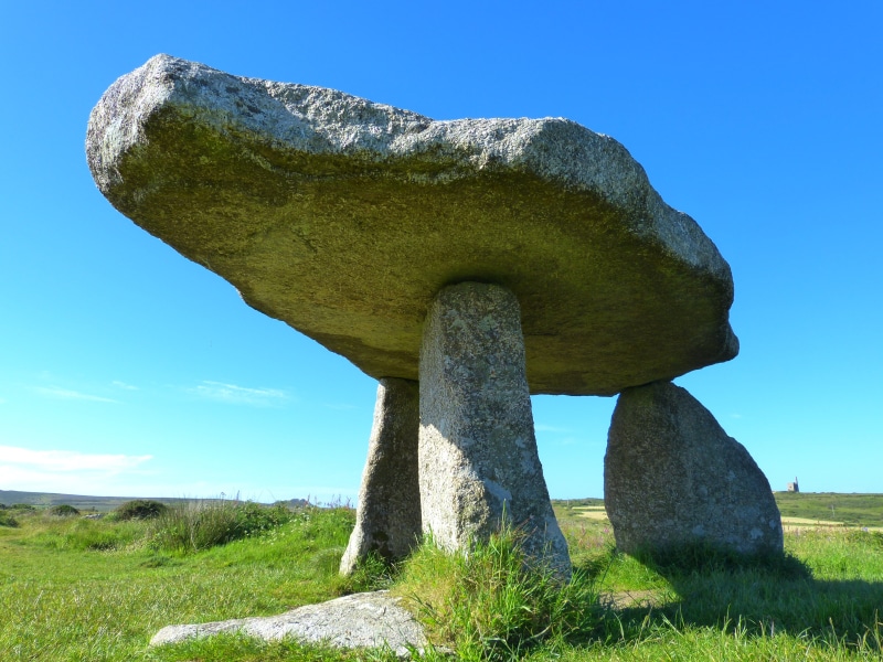 grass, tranquility, landscape, non-urban scene, megaliths, day, tree, nature, cornwall, sunlight, cultures, plant, land, history, field, megalithic monuments