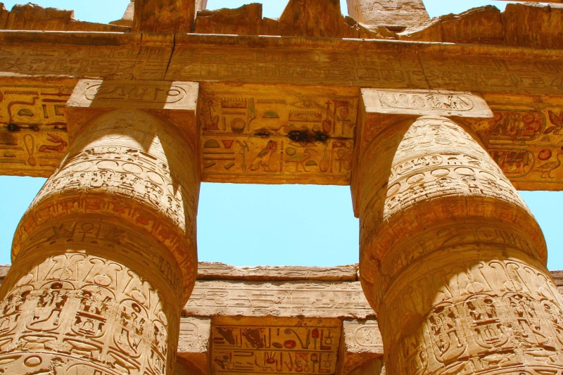 day, hieroglyph, ancient civilization, 2K, craft, ancient, blue sky, ruins, architectural column, carving - craft product, religion, pillar, carving, carnac