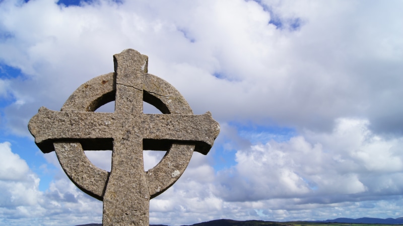 cross, belief, no people, landmark, heritage, irish, historic, metal, solid, day, old, culture, concrete, scenic, 4K, scenics - nature, ireland, cloud - sky