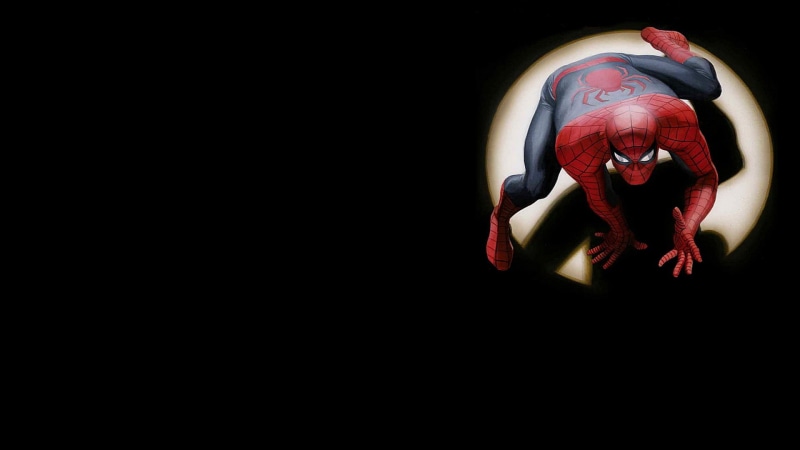 black, man, 1080P, hd, cartoon/comic, spider