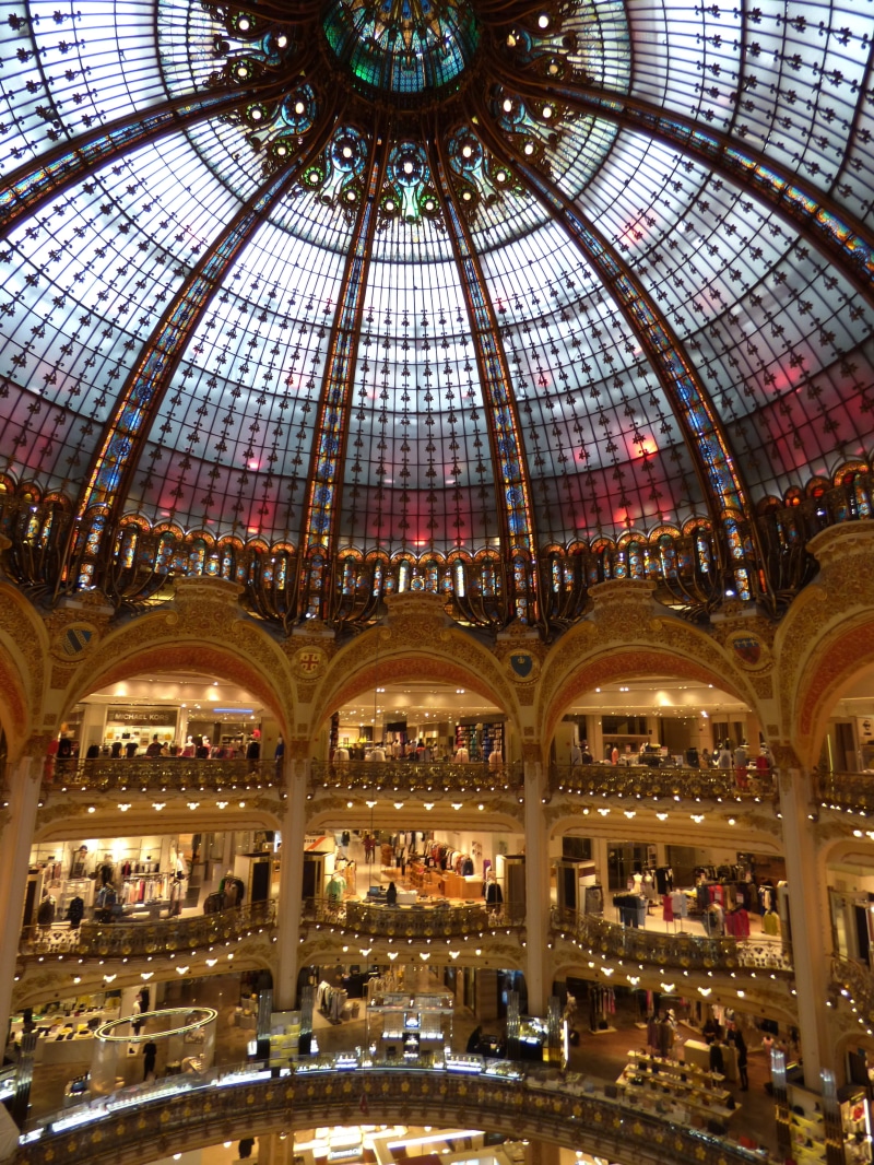 low angle view, europe, Lafayette, department store, luxury, travel, lighting equipment, nouveau architecture, travel destinations, House, architectural feature