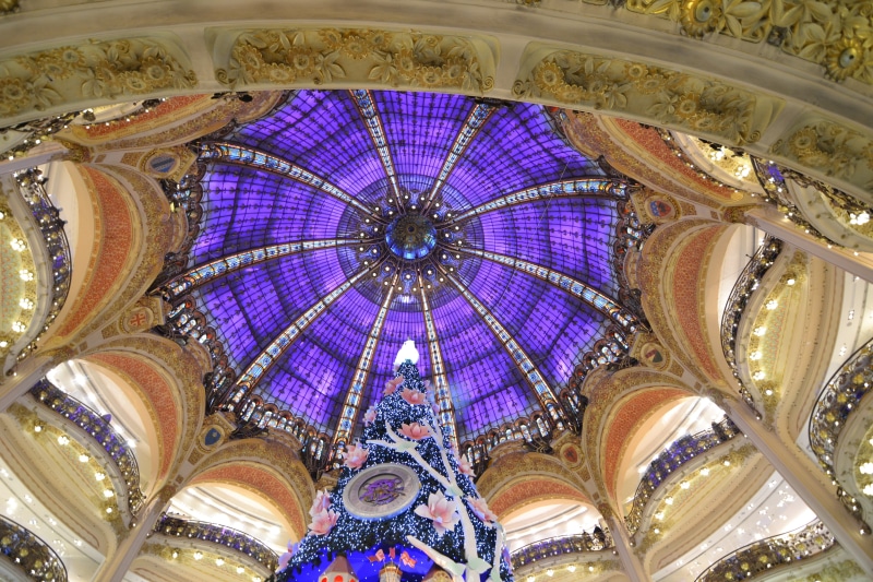 arch, indoors, dome, 2013, architecture, place of worship, mural, lighting, gallery lafayette haussmann, architectural feature, Galeries Lafayette, 4K