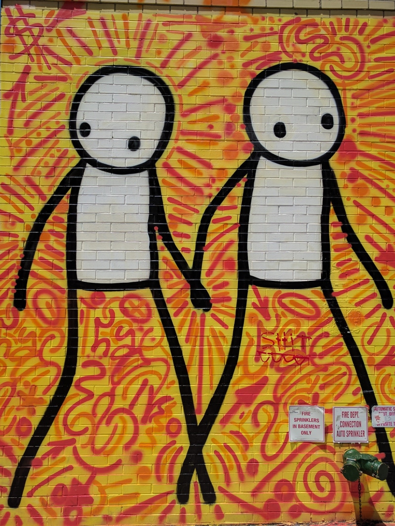 accessory, modern art, no people, craft, wall - building feature, graffiti, yellow, tapestry, human, multi colored, close-up, united states, drawing - art product