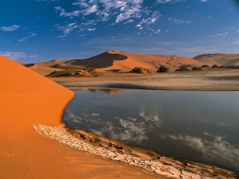 extreme Terrain, sunset, sky, body, desert, sand Dune, asia, summer, sahara Desert, heat - Temperature, tranquility, lake, orange Color, outdoors, landscape