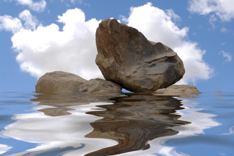 reflexion, nature, 3d and abstract, rock, antelope, water, valley, 1080P