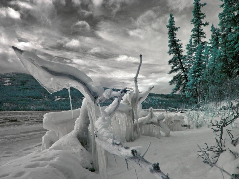 winter, ice, water, art, nature, sculptures, 1080P, textures, reflexions, frozen, macro
