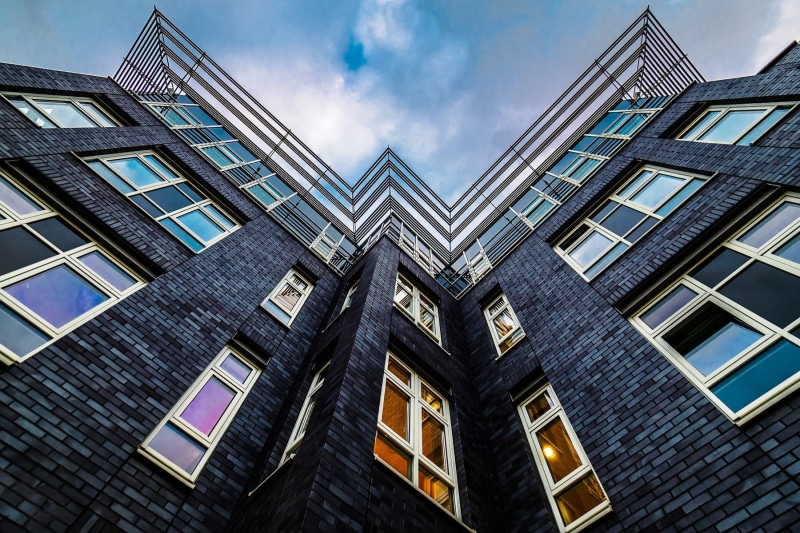 building, modern, glass - Material, rise, window, black, Wolken, high, Reflection, architecture, urban Scene, skyscraper, built Structure, Himmel, Clouds