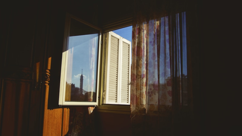 home interior, house, clear sky, built structure, window, cairo, building, cairo tower, indoors, background, domestic room, open, curtain, curtains