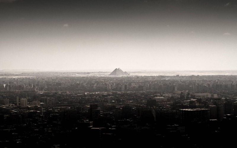 1080P, buildings, egypt, cairo, silhouette, 1920x1200, world