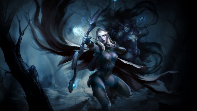 Defense of the ancient, 1080P, Drow Ranger, hero, fantasy art, bow and arrow, Valve, ice, bow, Valve Corporation, Dota
