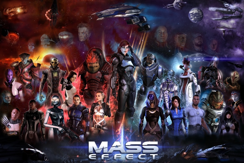 Thane Krios, Characters, Garrus Vakarian, men, Mass Effect, concert, large group of people, real people, Miranda Lawson, crowd, m Her Kandros, edi, 2K