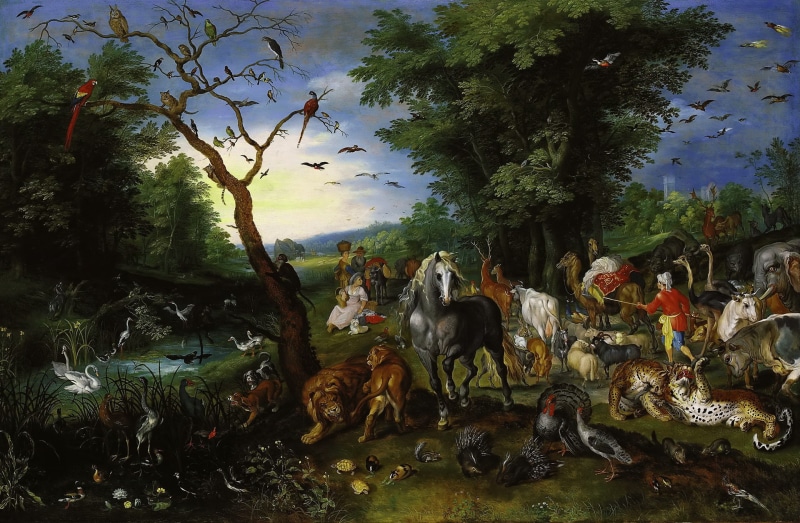 mythology, Jan Brueghel the younger, picture, The eviction of Animals in Noahs Ark, 1080P