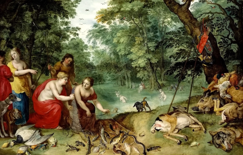 Diana and Nymphs After the Hunt, picture, 1080P, Jan Brueghel the younger