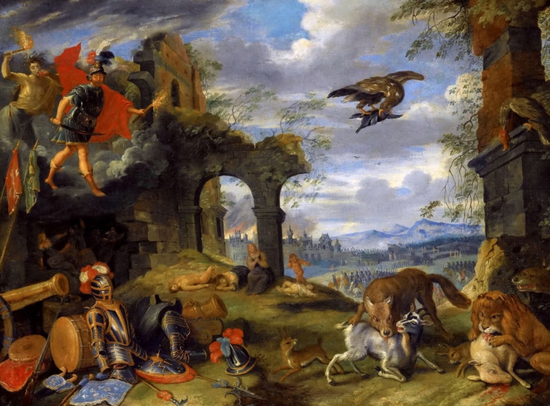 Jan Brueghel the younger, 1080P, picture, genre, Allegory Of War