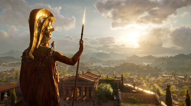 Statue, Games, Assassins Creed, videogame, assassins, creed, Spartans, alexios, 4K, greece, Ubisoft, Odyssey