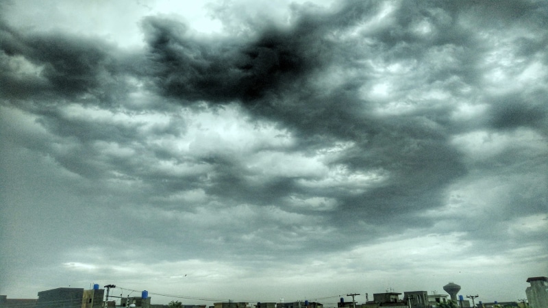 4K, dramatic sky, sky, architecture, cloud - sky, ominous, cityscape, overcast, power in nature, lahore, nature, city, building, built structure, storm