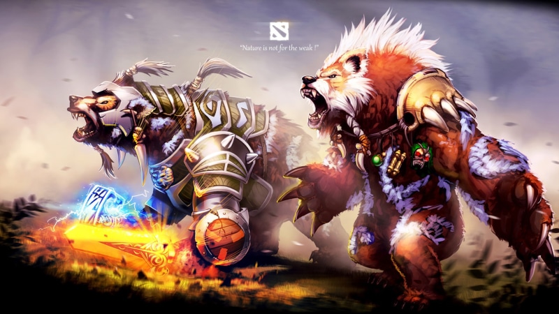 Steam (software), Dota 2, bears, Defense of the Ancients, video games, Lone Druid, 1080P