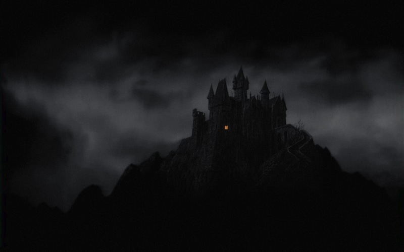 720P, gothic style, dusk, religion, tower, nature, no people, low angle view, night, dark, the past, history, cloud - sky, architecture, silhouette, ruined