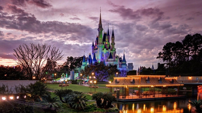 1080P, beauty, light, disney, cinderella castle