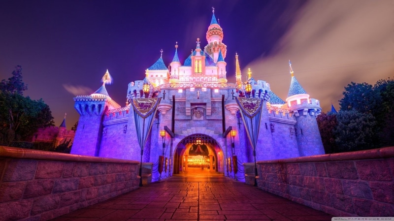 Castle, Disney, Disneyland, Sleeping Beauty Castle, 720P