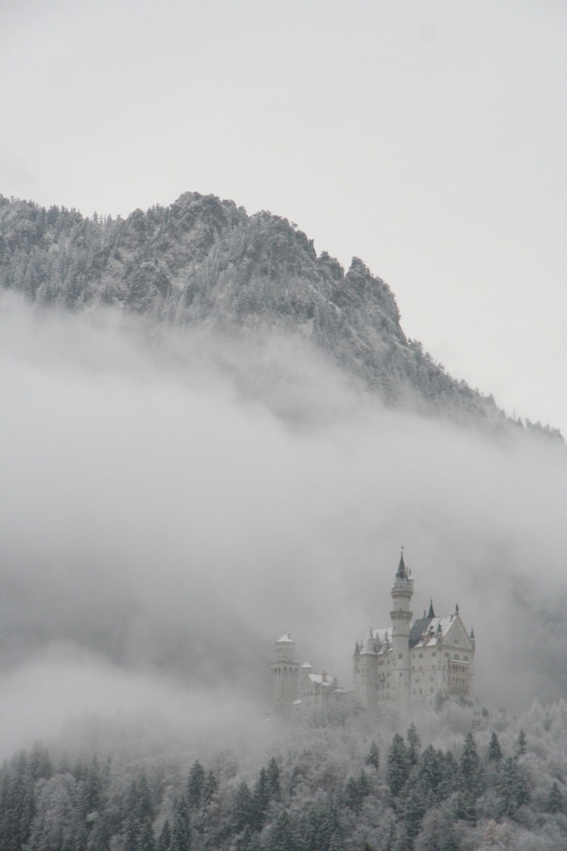mountains, german, the past, mountain, building exterior, history, building, germany, travel destinations, cold temperature, sky, charming, built structure