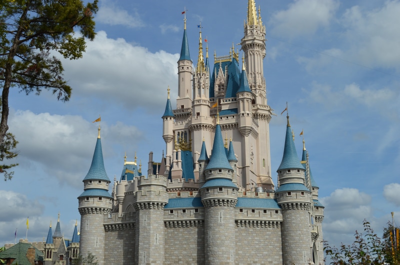 religion, cloudy, cloud - sky, blue, building, building exterior, no people, architectural column, gray, castle, low angle view, built structure, magic kingdom