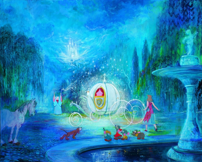 multi Colored, carriage, fantasy, representation, painted Image, creativity, blue, light - Natural Phenomenon, 2K, decoration, nature, fountain, water
