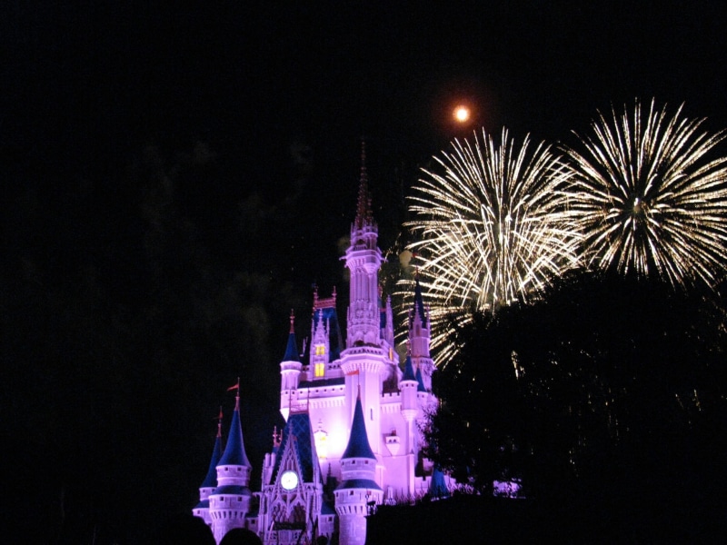 1080P, fireworks, purple, built structure, Nighttime, Disney World, building, building exterior, architecture, firework - man made object, outdoors, arts culture and entertainment