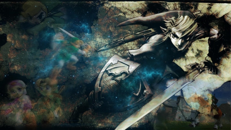 creativity, representation, Hylian Shield, zelda, painted, mural, human representation, digital composite, night, The Legend of Zelda, male likeness, paint