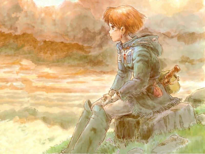 outdoors, beautiful people, 720P, sunlight, adult, fashion, young adult, hairstyle, angel, day, beautiful woman, anime anime girls studio ghibli nausicaa nausicaa of the valley of the wind