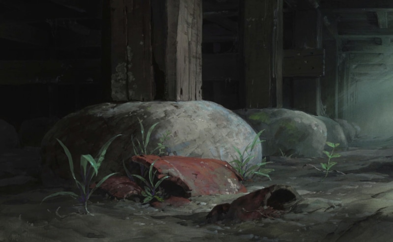 empty, domestic room, architecture, Studio Ghibli, anime, Kari-gurashi no Arietti, built structure, no people, decline, deterioration, obsolete, damaged