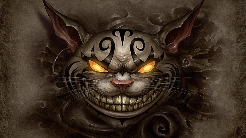 alice, Cheshire, cat, face, madness returns, 1080P, tattoo, piercing