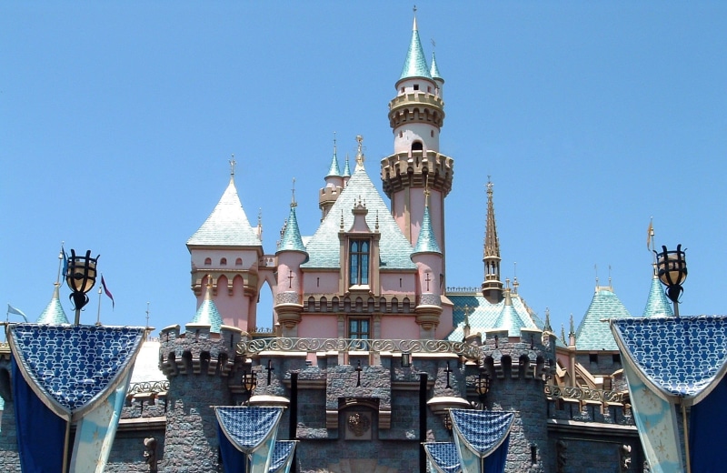 california, tourism, Sleeping Beauty, building exterior, beauty, belief, blue, outdoors, built structure, building, castle of the sleeping beauty, disneyland