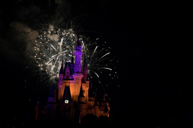 sky, fun, christmas, castle., celebration event, no people, orlando, walt, explosion, night, fireworks, illuminated, huge, park, chateau, building exterior