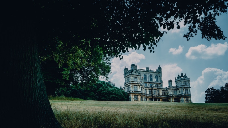 4K, landmark, park, deer park, grass, england, wollaton hall, castle, building, nottingham, architecture, landscape, tree, united kingdom, nature, cloud