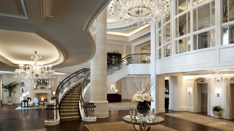 Mandarin Oriental Hotel, classical, rich, place, living room, inside, white, fire, room, castle, stairs, comfort, 5K